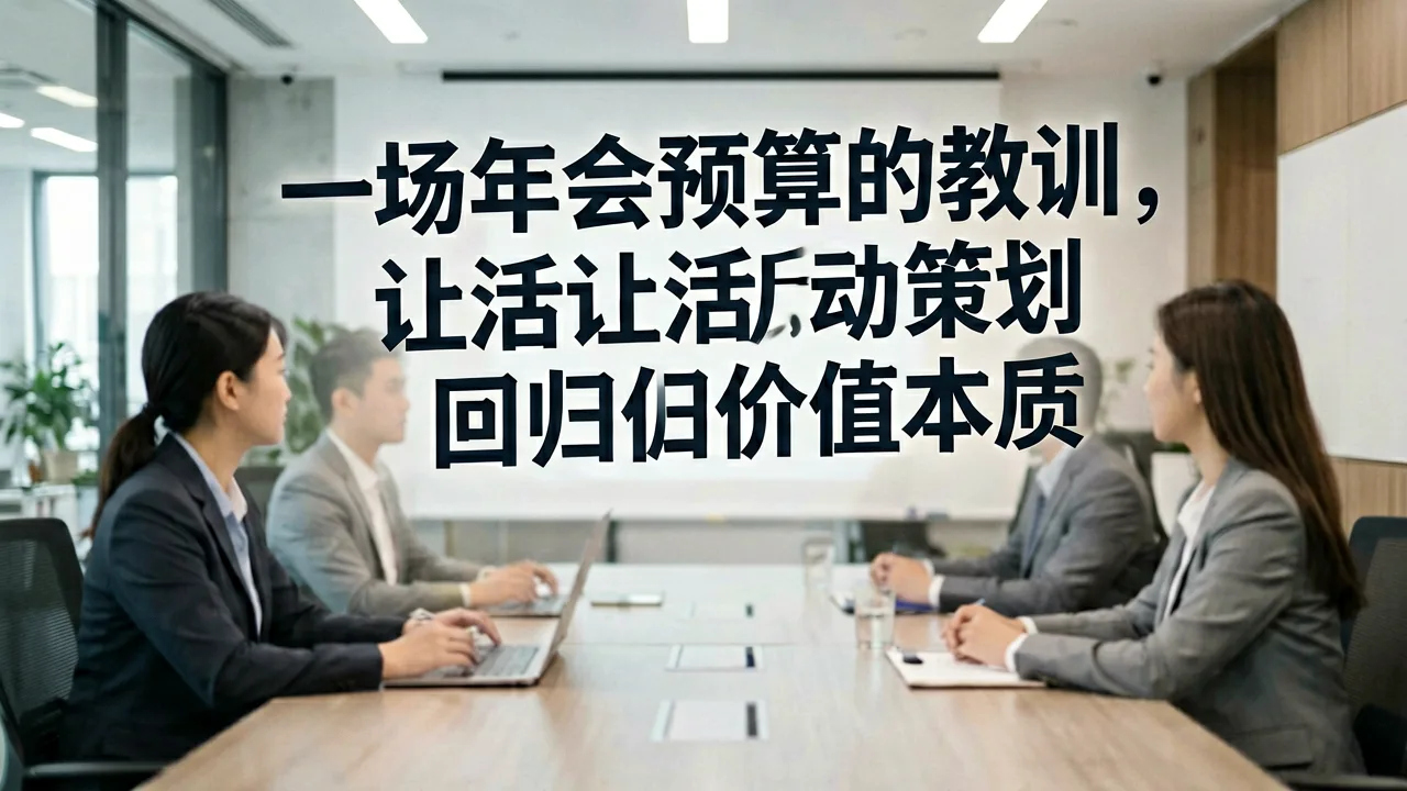一场年会预算的教训,让活动策划回归价值本质
